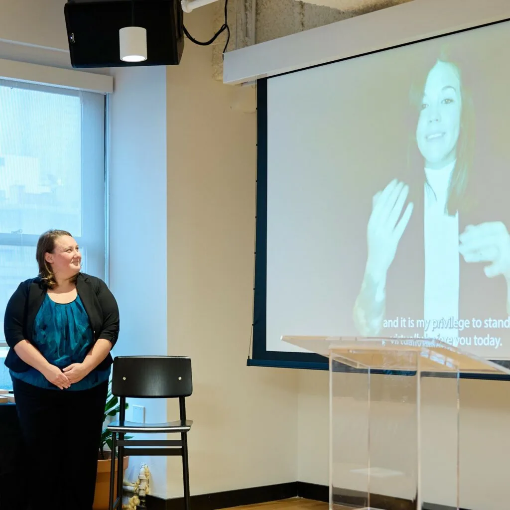 Speaking at the FutureCast event.